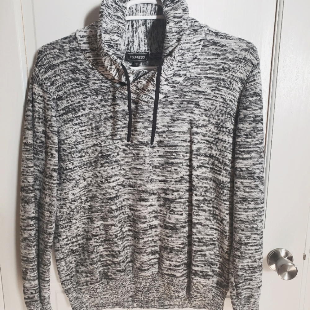 Express Men's Cowlneck Pull Over Sweater